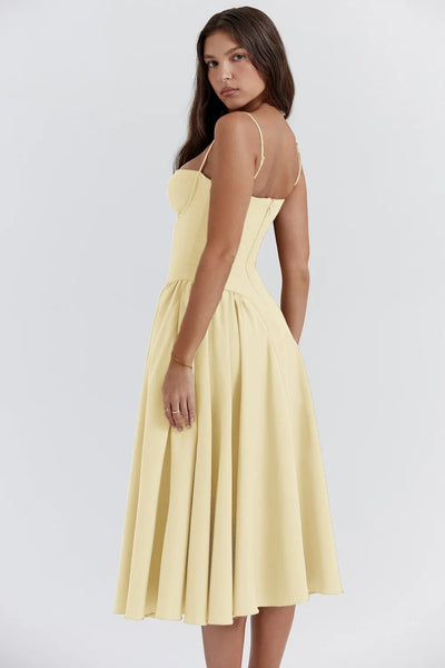Vintage Sommerkleid für Damen – Leicht und Luftig mit Spaghettiträgern