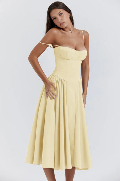 Vintage Sommerkleid für Damen – Leicht und Luftig mit Spaghettiträgern