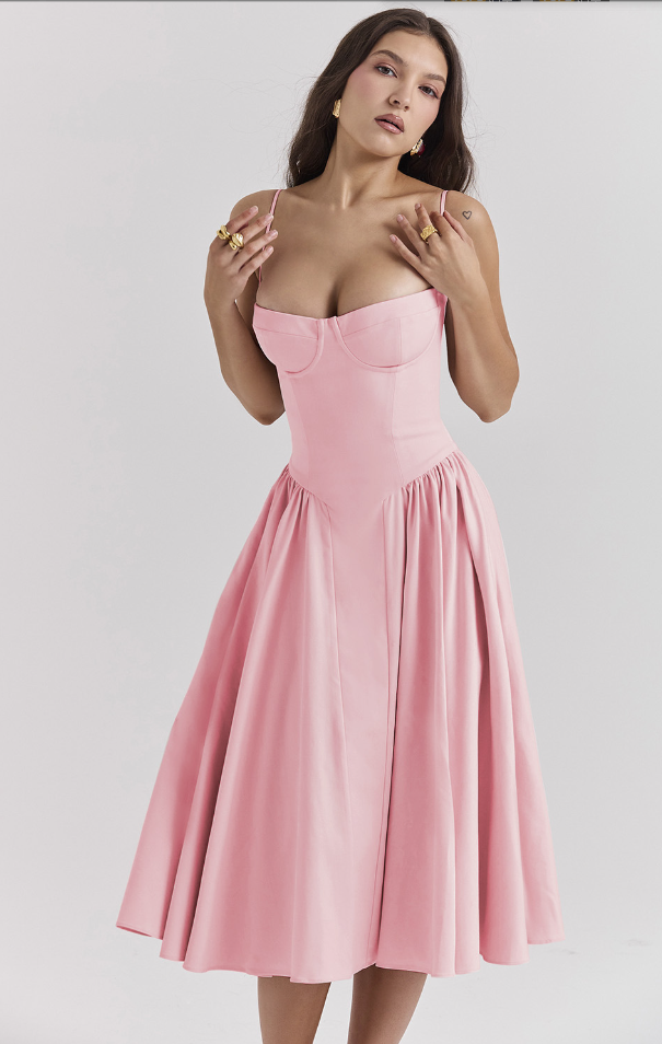 Vintage Sommerkleid für Damen – Leicht und Luftig mit Spaghettiträgern