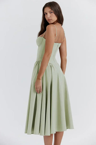 Vintage Sommerkleid für Damen – Leicht und Luftig mit Spaghettiträgern