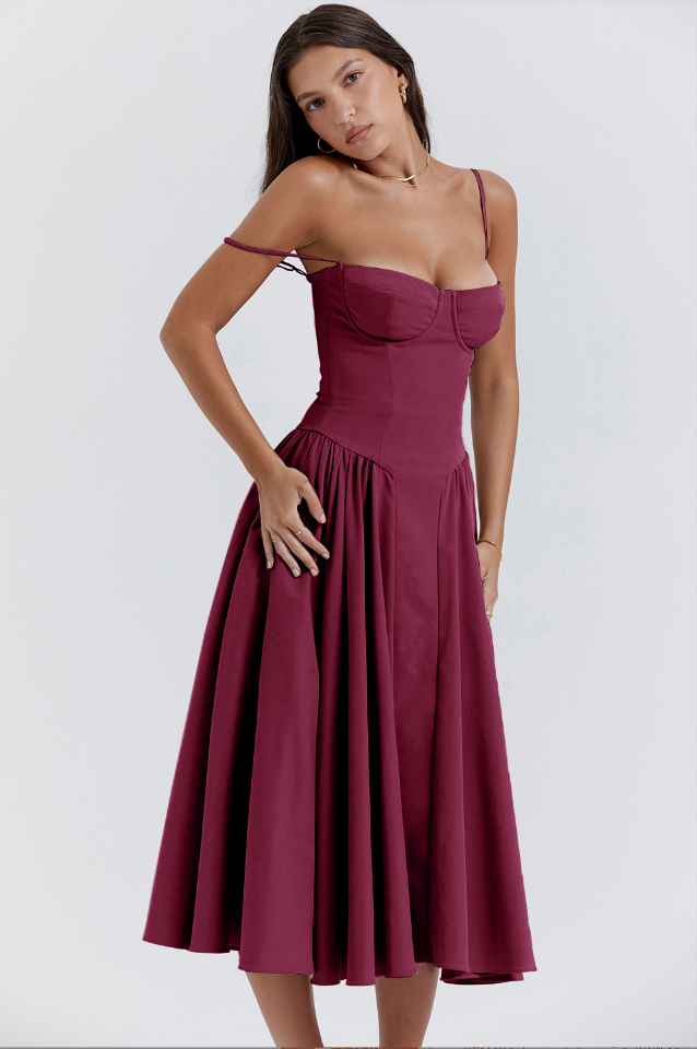 Vintage Sommerkleid für Damen – Leicht und Luftig mit Spaghettiträgern