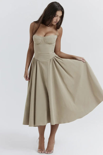 Vintage Sommerkleid für Damen – Leicht und Luftig mit Spaghettiträgern