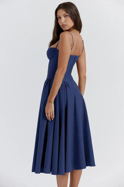 Vintage Sommerkleid für Damen – Leicht und Luftig mit Spaghettiträgern