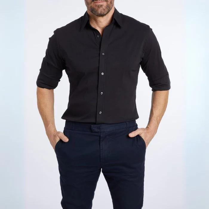 Elite - Anti-Knitter-Bluse mit Reißverschluss