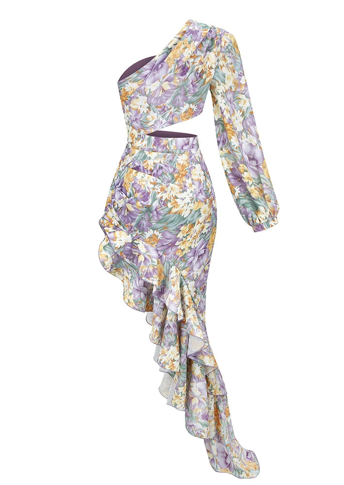 Livvy ™ | Einärmeliges Kleid mit Blumenmuster