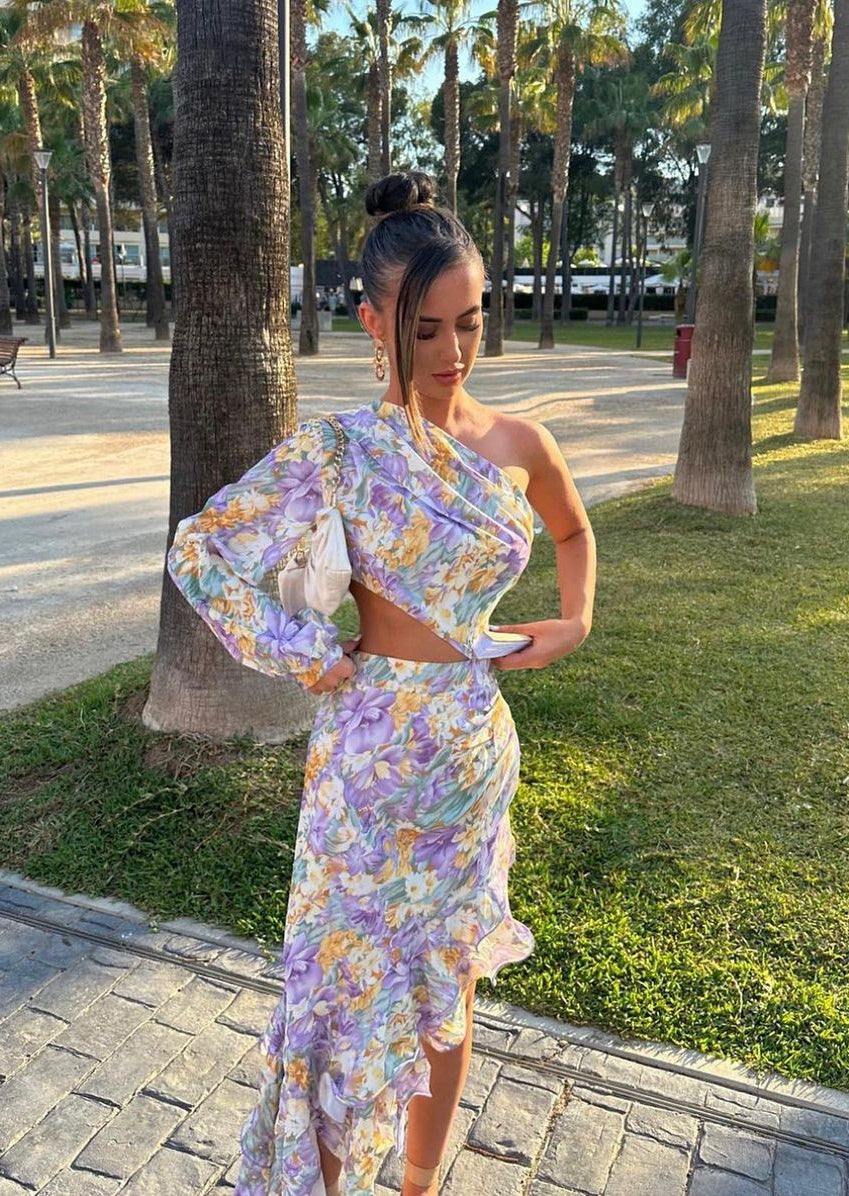 Livvy ™ | Einärmeliges Kleid mit Blumenmuster