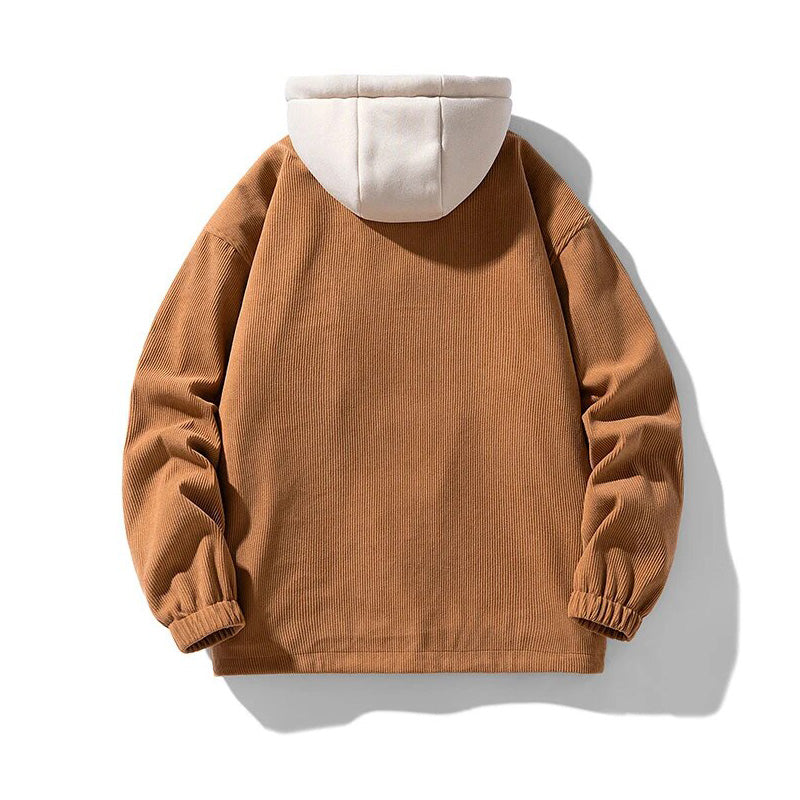 Cordjacke mit Kapuze für Männer - Gefüttert