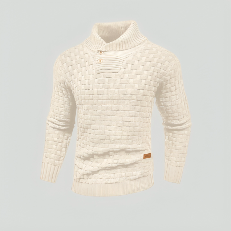 Strickpullover mit Stehkragen für Männer