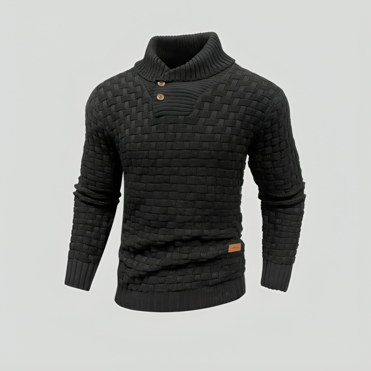 Strickpullover mit Stehkragen für Männer