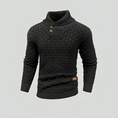 Strickpullover mit Stehkragen für Männer