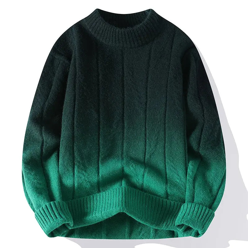 Herren Ombre Strickpullover in Farbverlauf