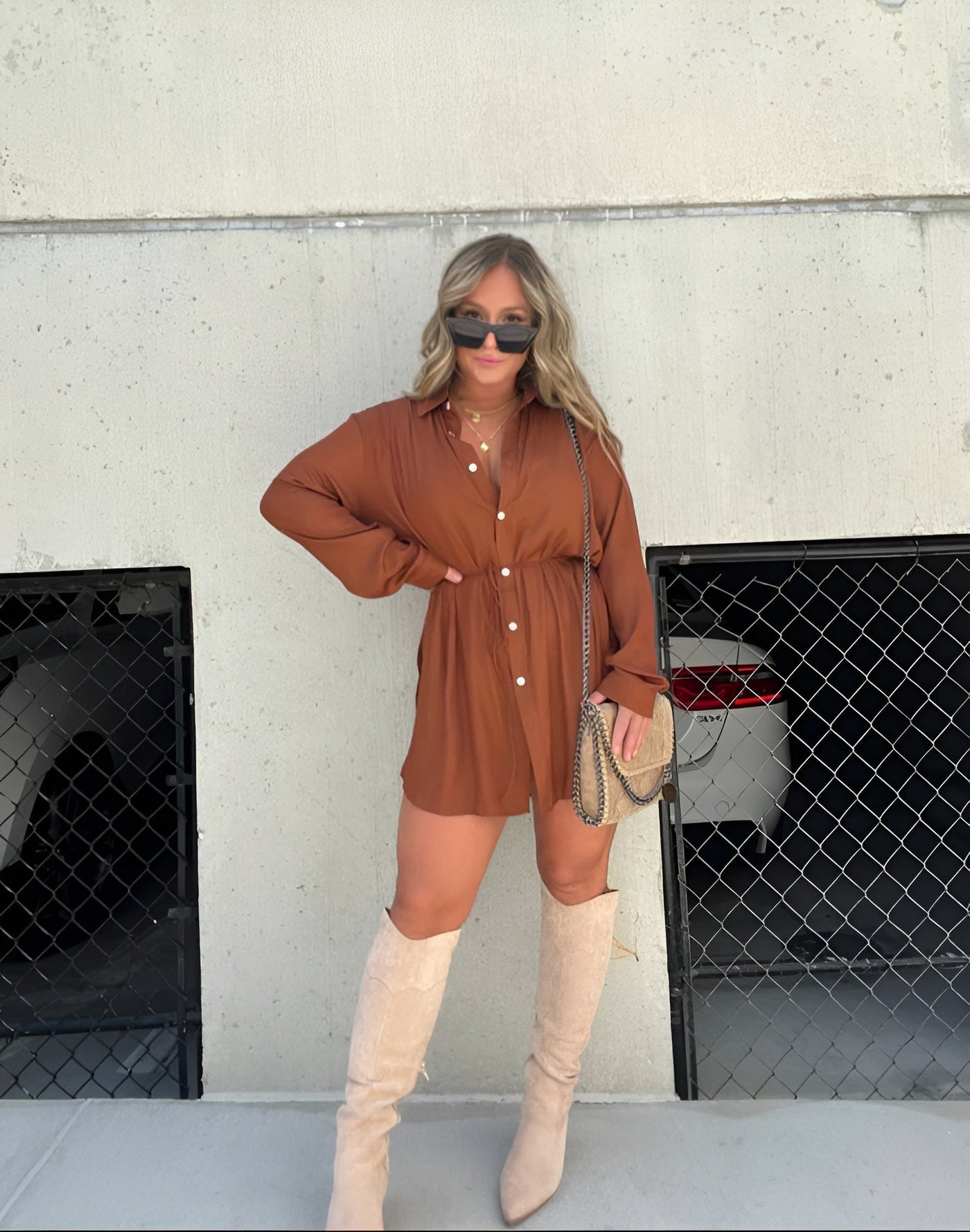Amelie | Chic Satin Jumpsuit Dress