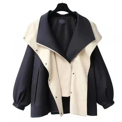 Asymmetrische Zweifarbige Jacke für Damen