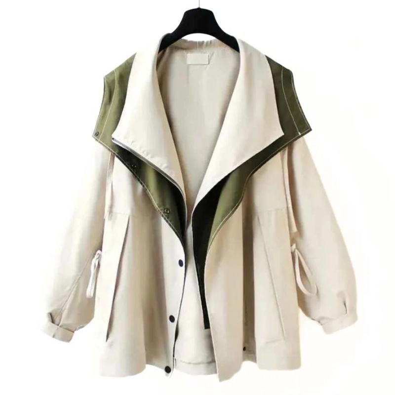 Asymmetrische Zweifarbige Jacke für Damen
