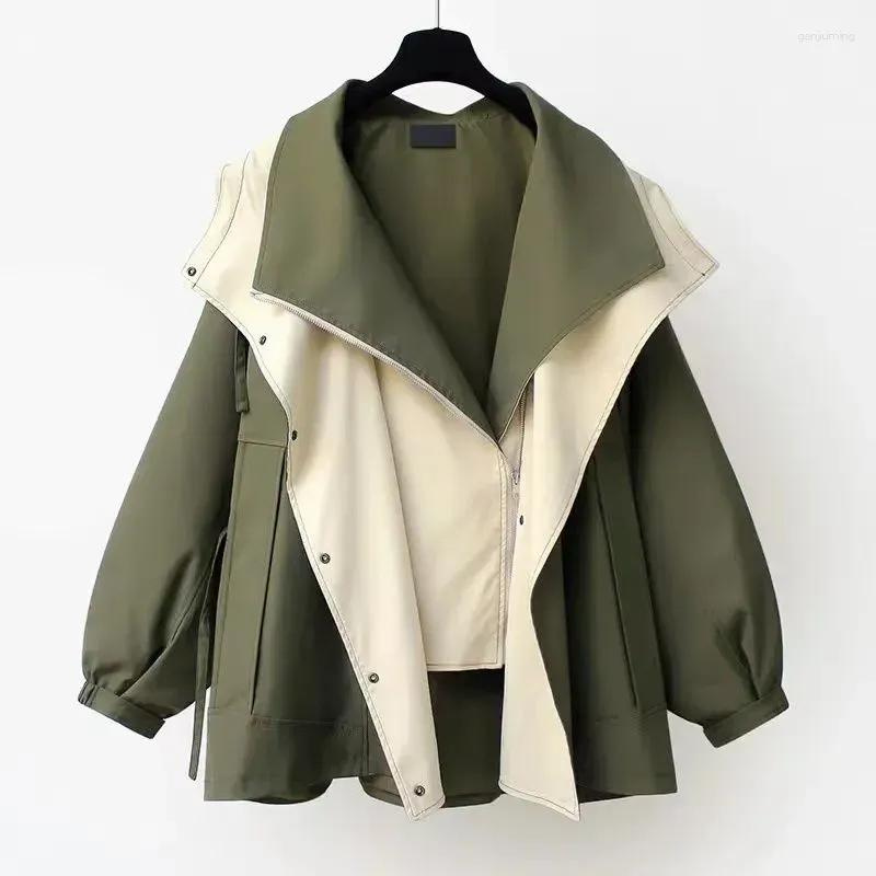Asymmetrische Zweifarbige Jacke für Damen