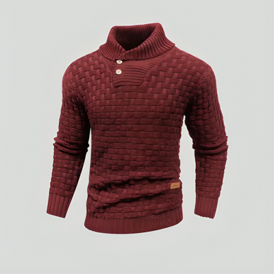 Strickpullover mit Stehkragen für Männer
