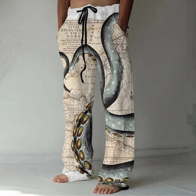 Gerade Hosenbeine | Lose Passform | Kordelzug | Herren-Lounge-Hosen | Herren-Hosen