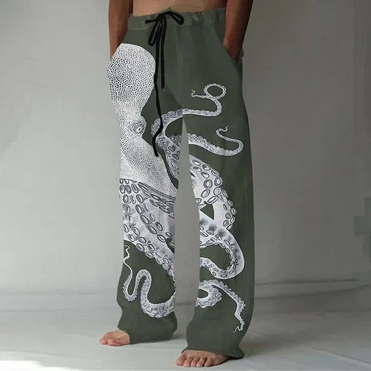 Gerade Hosenbeine | Lose Passform | Kordelzug | Herren-Lounge-Hosen | Herren-Hosen