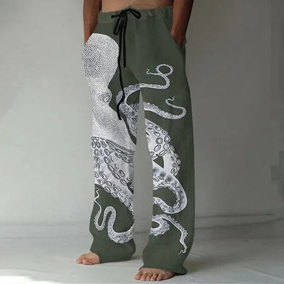 Gerade Hosenbeine | Lose Passform | Kordelzug | Herren-Lounge-Hosen | Herren-Hosen