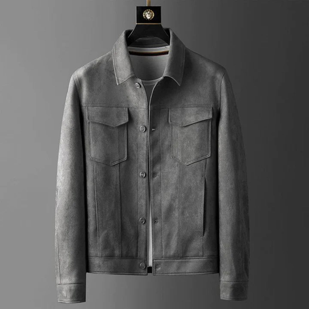 Geknöpfte Jacke mit Kragen für Männer