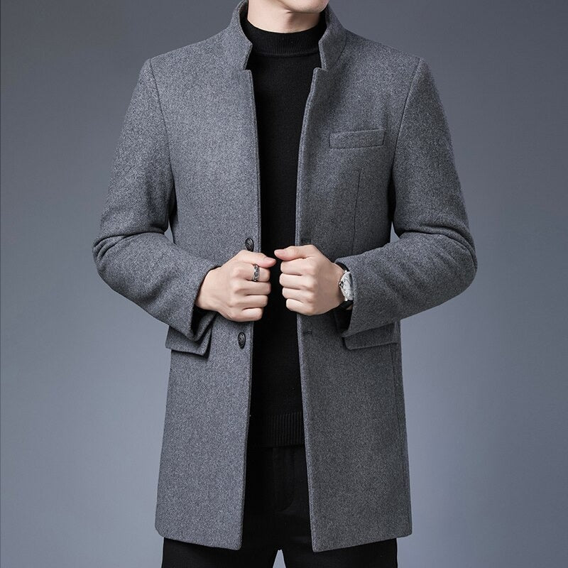 Klassischer Winddichter Trenchcoat für Herren