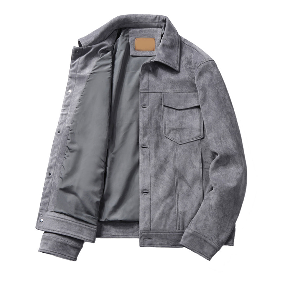 Geknöpfte Jacke mit Kragen für Männer