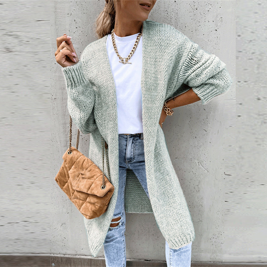 Schicke lange Strickjacke für Damen