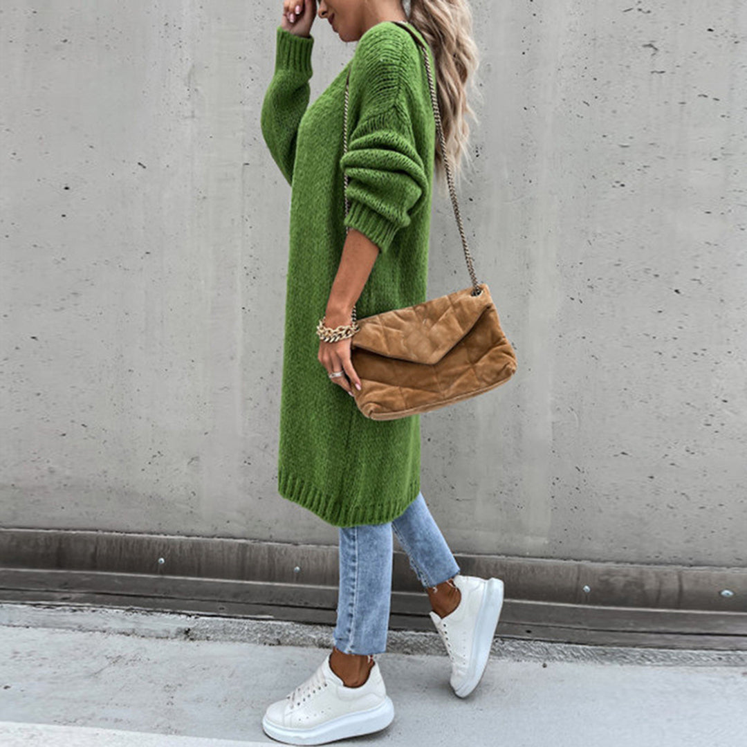 Schicke lange Strickjacke für Damen
