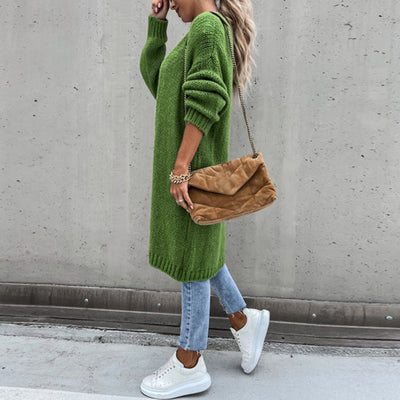 Schicke lange Strickjacke für Damen