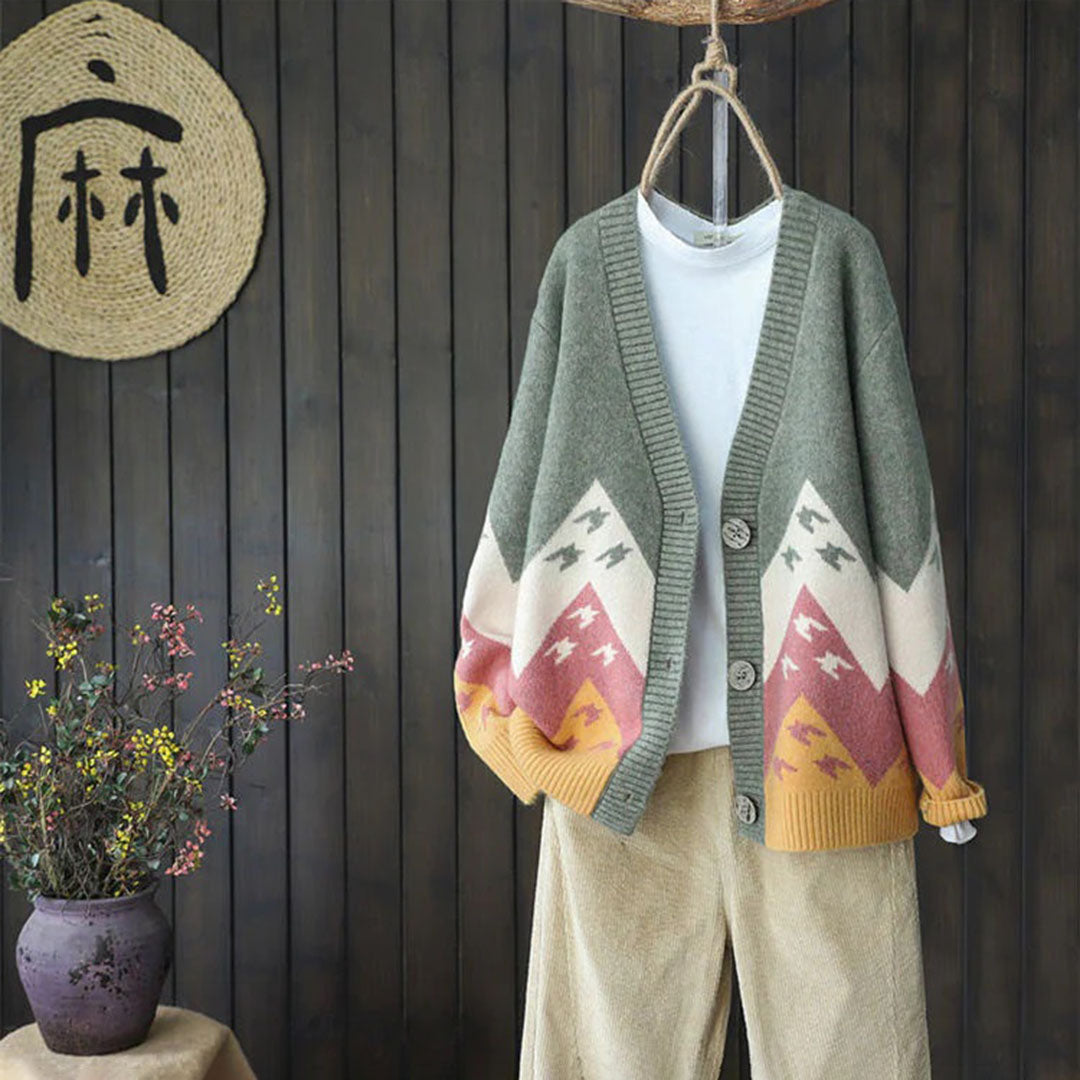 Strickjacke mit Knopfleiste für Frauen