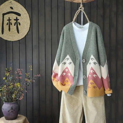 Strickjacke mit Knopfleiste für Frauen