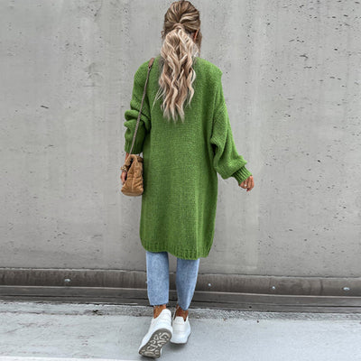 Schicke lange Strickjacke für Damen