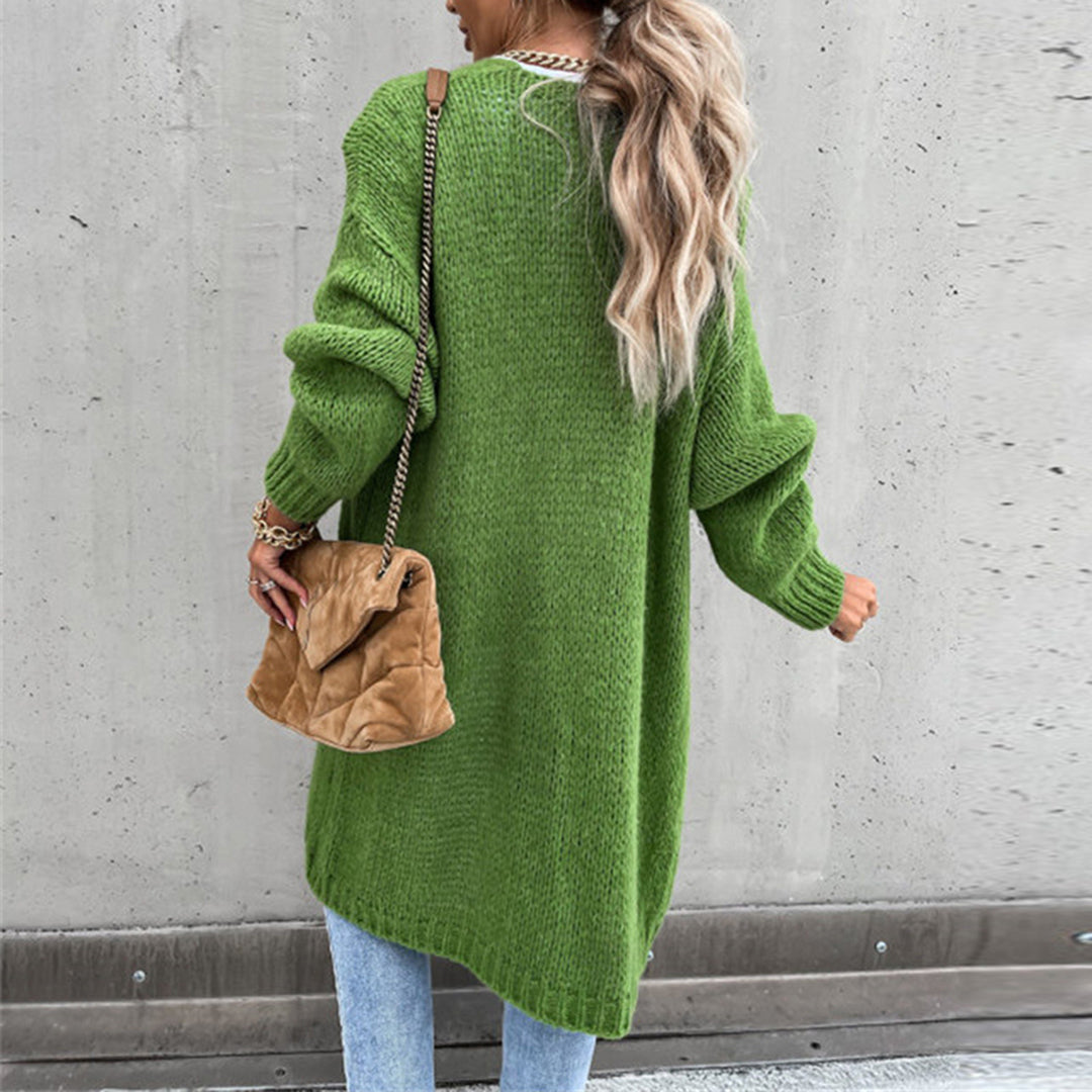 Schicke lange Strickjacke für Damen
