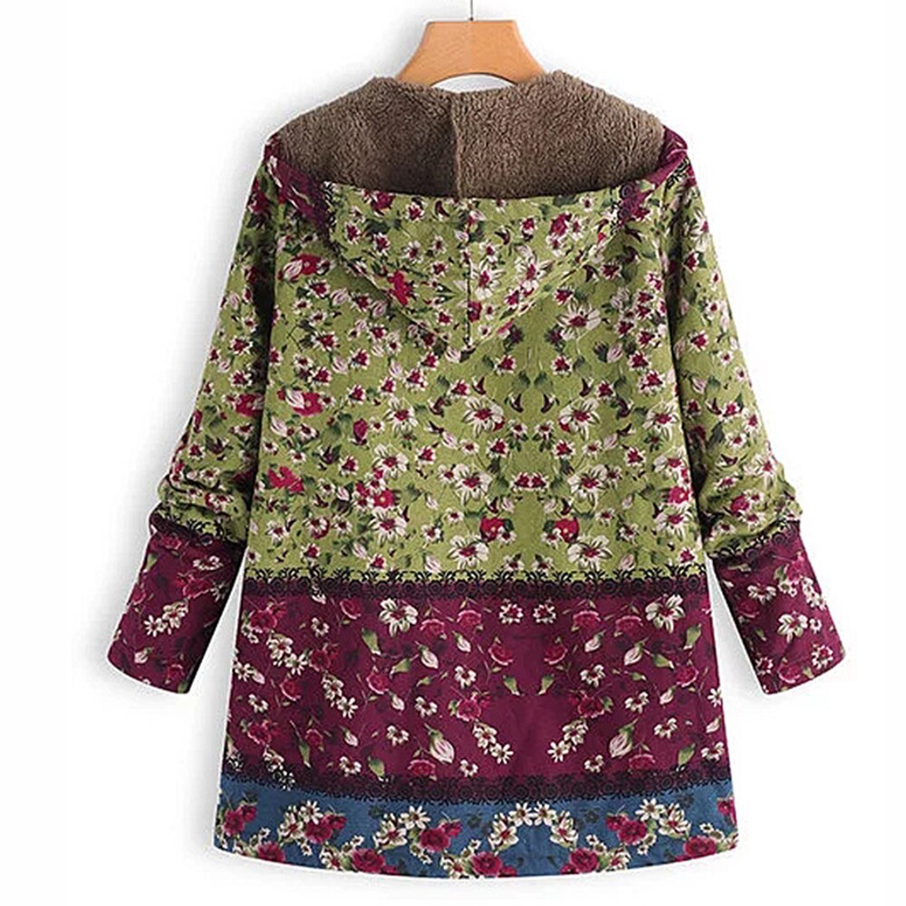 Geblümte Winterjacke für Frauen