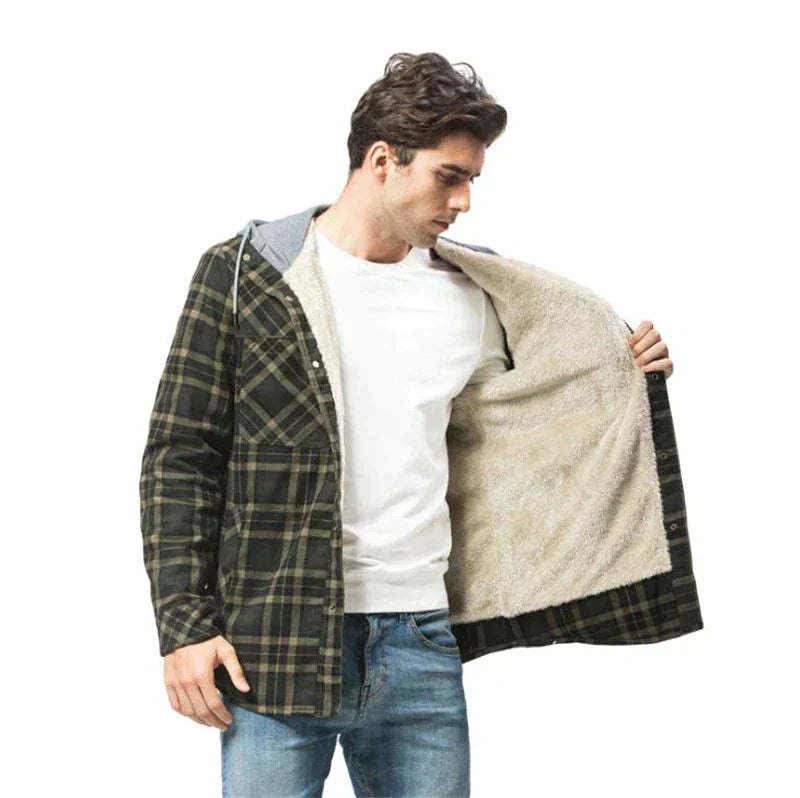 Flanellfleece-Winterjacke für Herren