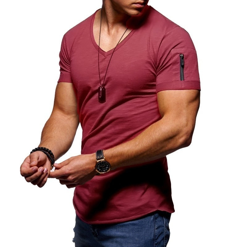 Herren V-Ausschnitt Muscle-T-Shirt - Shaun