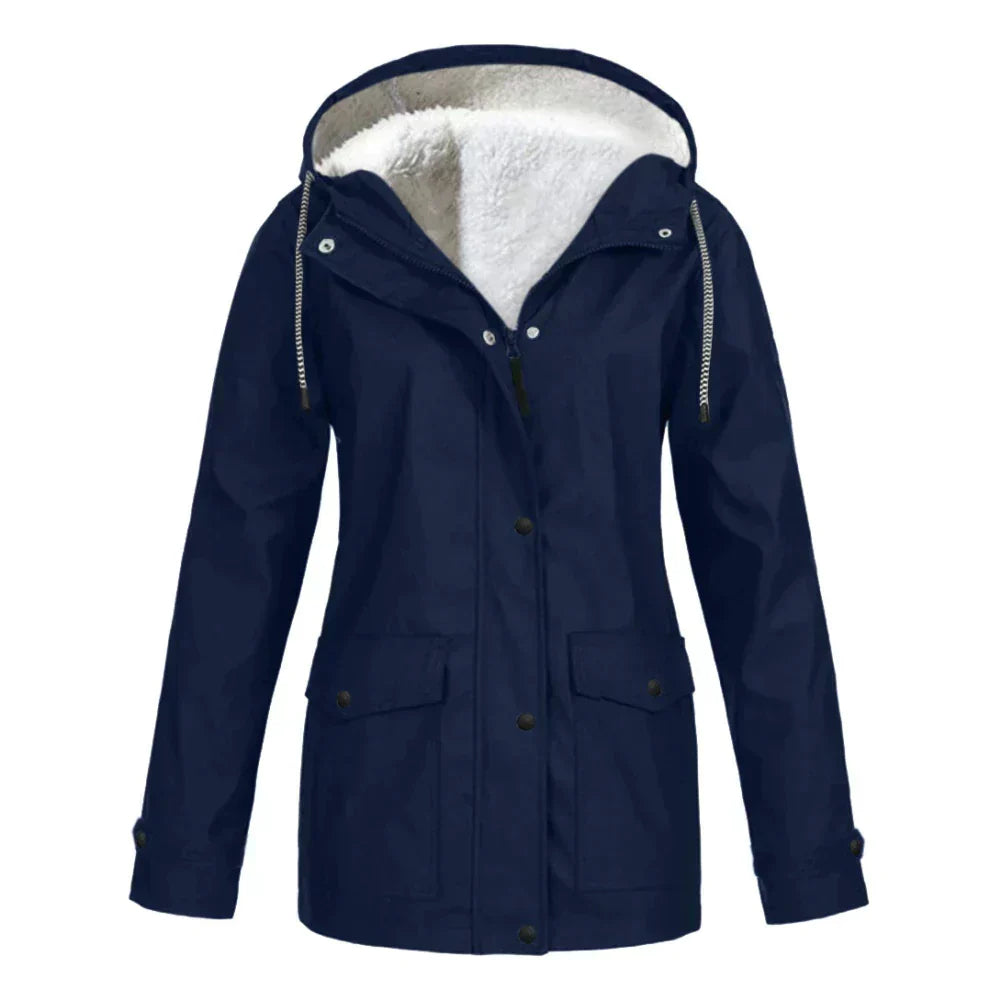 Regenjacke Damen Warm Gefüttert | Winddicht & Elegant