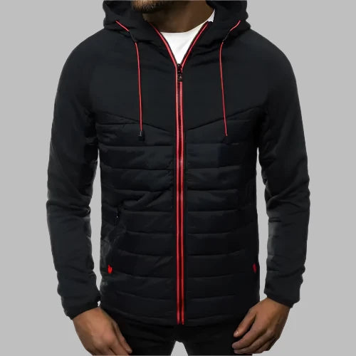 Leichte Sommerjacke für Herren - Sportliche Strickjacke mit Kapuze und Reißverschluss