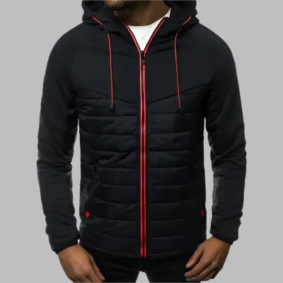 Leichte Sommerjacke für Herren - Sportliche Strickjacke mit Kapuze und Reißverschluss