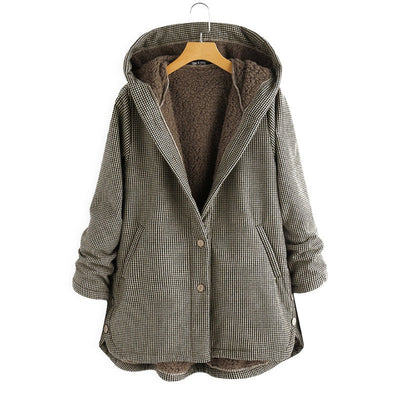 Karo Kuschel-Winterjacke für Damen