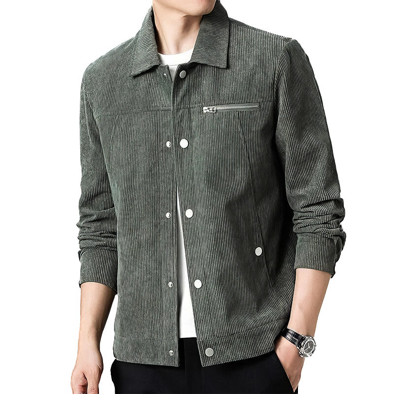 Hochwertige Herren-Übergangsjacke aus klassischem Samt