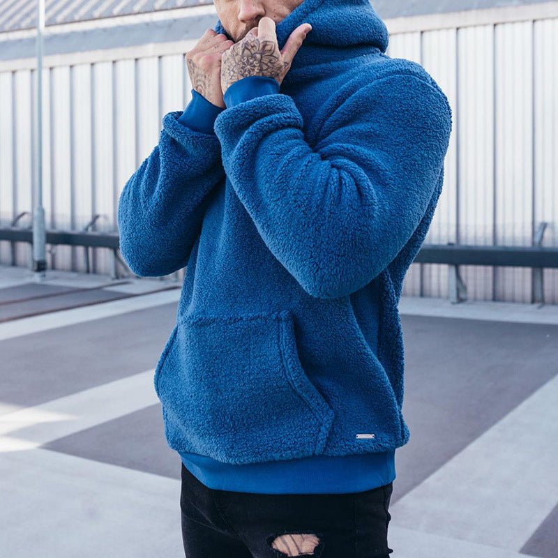 Luxuriöser Plüsch-Kapuzenpullover für Herren