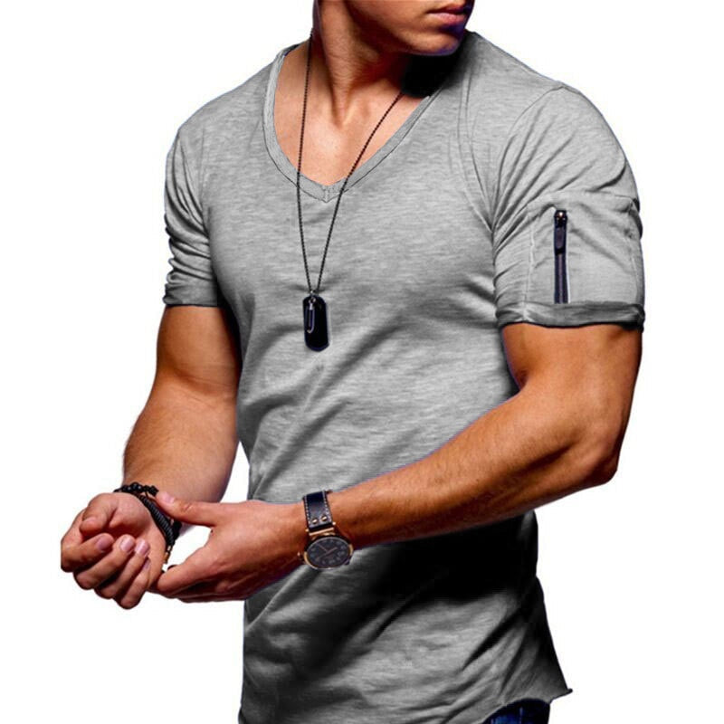 Herren V-Ausschnitt Muscle-T-Shirt - Shaun
