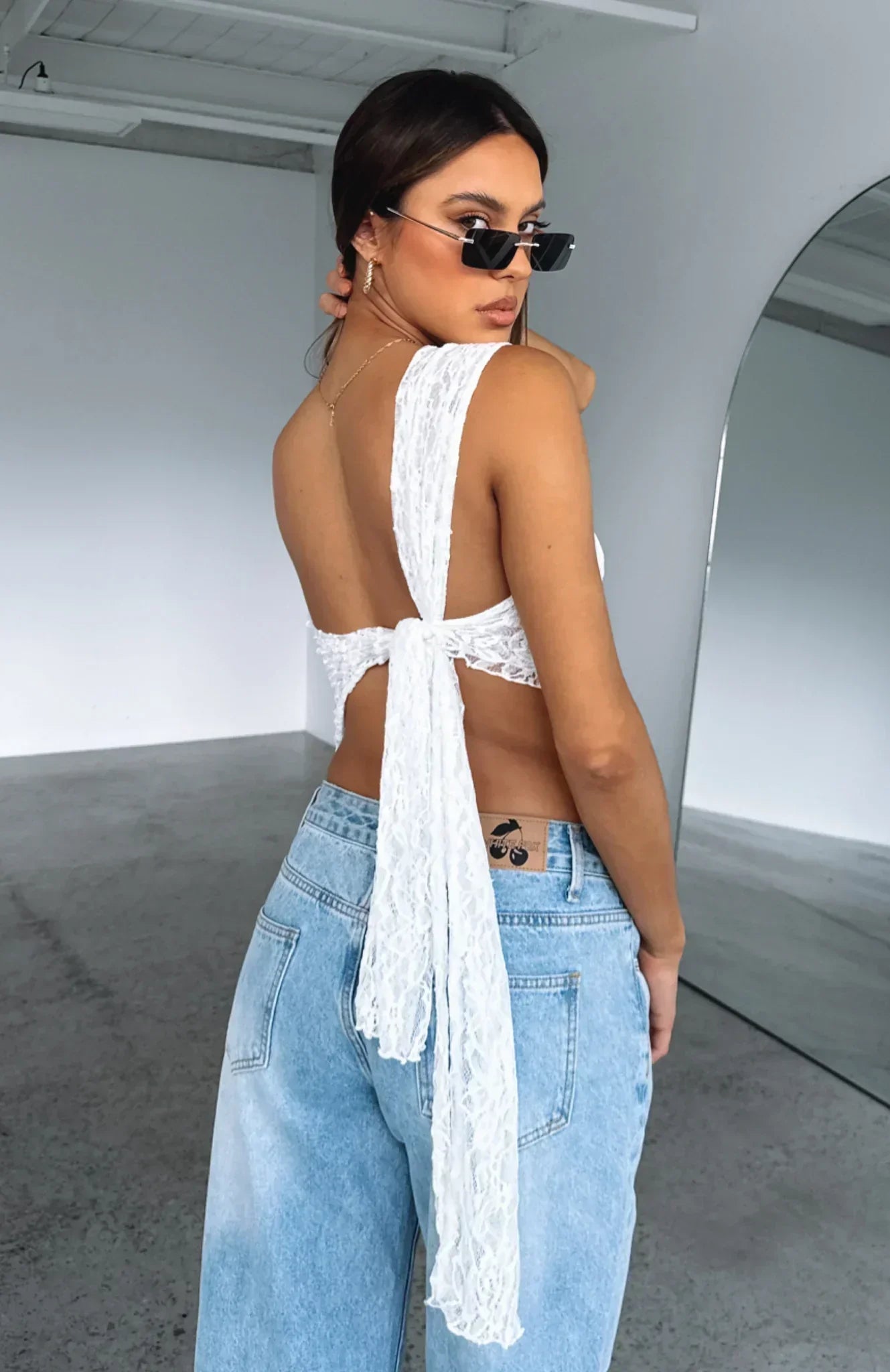 Zenaida® | Spitzen-Crop-Top