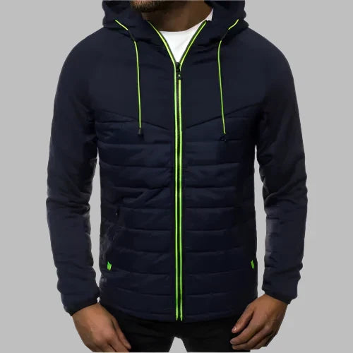 Leichte Sommerjacke für Herren - Sportliche Strickjacke mit Kapuze und Reißverschluss