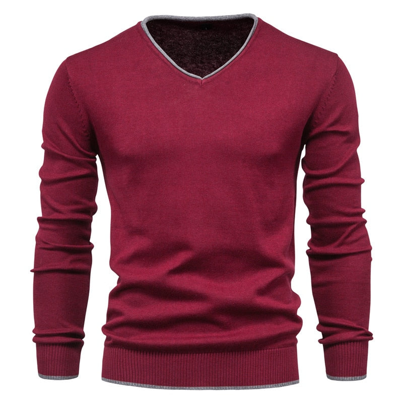 Slim Fit Pullover mit V-Ausschnitt - Toph