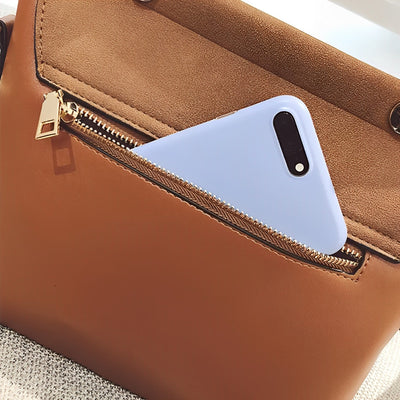 Elegante Handtasche | Zweifarbiger Look | Statement-Schnalle