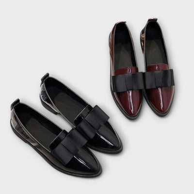 Maribel – Glanz-Loafers mit Schleifendetail