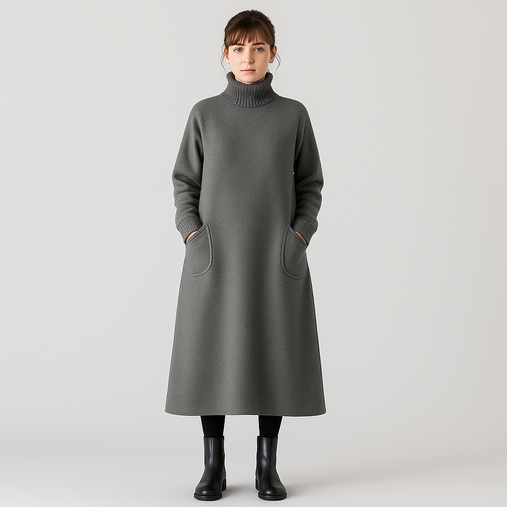 Helene | Strickkleid mit Taschen