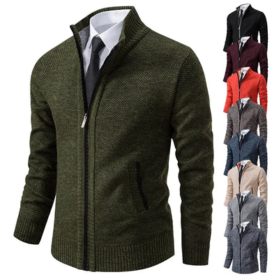 Strickjacke mit Reißverschluss und Taschen für Männer